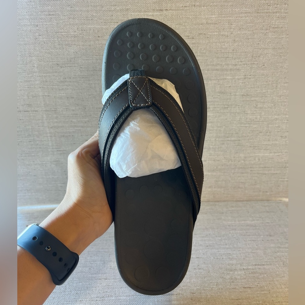 Vionic Men's Tide Brown Comfort Flip Flop Sandals Size 10 - Picture 3 of 7